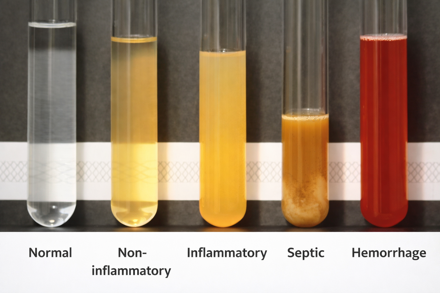 Synovial fluid appearance samples